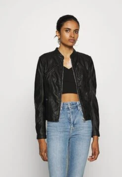 Vero Moda VMFAVODONA COATED - Kunstlederjacke - Black