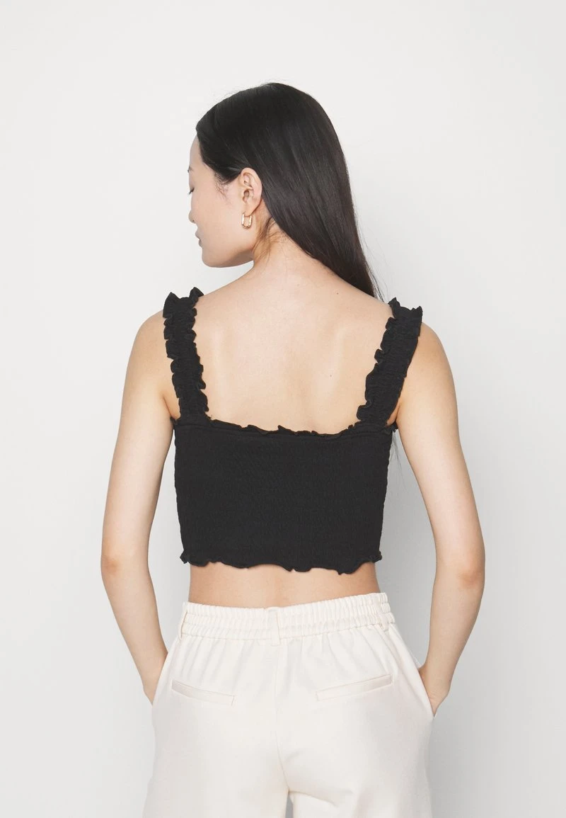 Vero Moda Petite VMMEDOSIABEL CROP - Top - Black 3 Vero Moda Petite VMMEDOSIABEL CROP - Top - Black – Bild 3