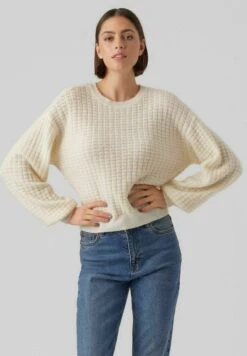 Vero Moda VMELISA LS O-NECK GA EP - Strickpullover - Birch