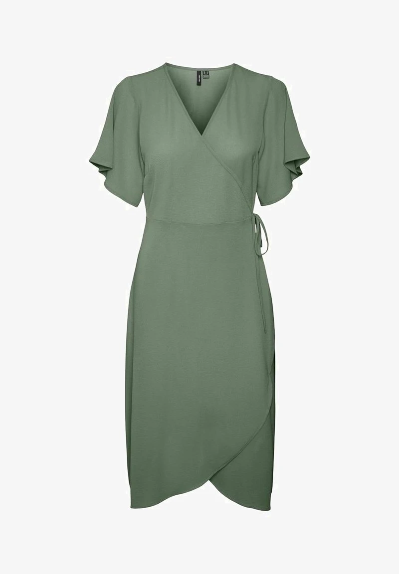 Vero Moda SAKI SS CALF WRAP GA NOOS - Freizeitkleid - Mock Orange 5 Vero Moda SAKI SS CALF WRAP GA NOOS - Freizeitkleid - Mock Orange – Bild 5