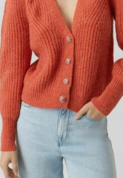 Vero Moda VMELKE V-NECK - Strickjacke - Orange 9 Vero Moda VMELKE V-NECK - Strickjacke - Orange -Vero Moda Verkäufe 064beecab01f45a38b344f4160018811