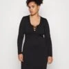 Vero Moda Curve VMRIVA SHORT DRESS - Jerseykleid - Black