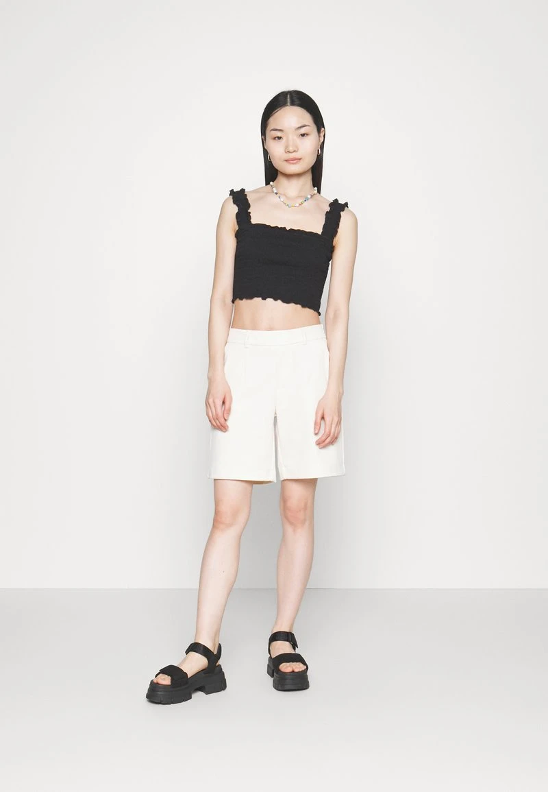 Vero Moda Petite VMMEDOSIABEL CROP - Top - Black 2 Vero Moda Petite VMMEDOSIABEL CROP - Top - Black – Bild 2