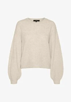 Vero Moda VMELISA LS O-NECK GA EP - Strickpullover - Birch -Vero Moda Verkäufe 07c434575fa2460b8191932973fbe20d