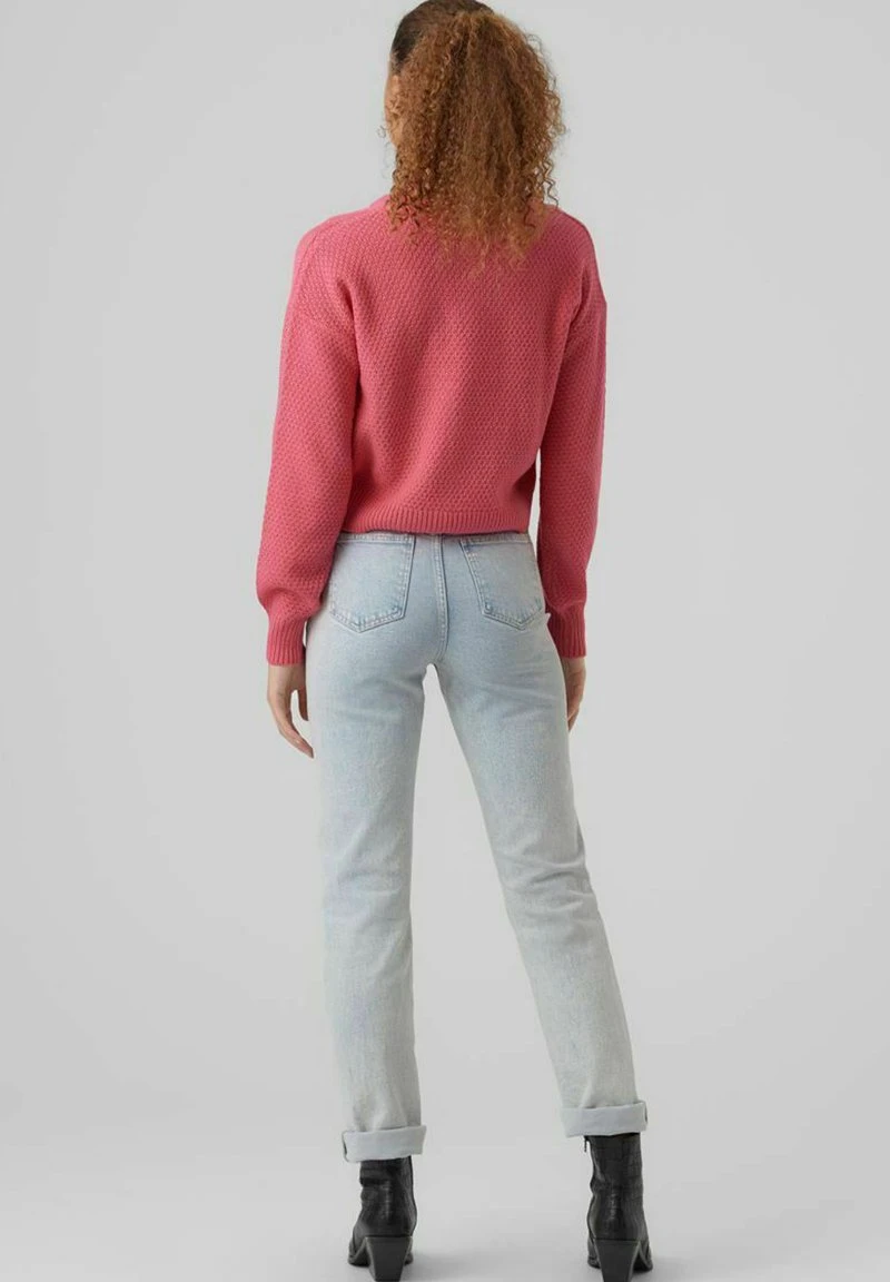 Vero Moda VMMALVA LS O-NECK - Strickpullover - Hot Pink 3 Vero Moda VMMALVA LS O-NECK - Strickpullover - Hot Pink – Bild 3