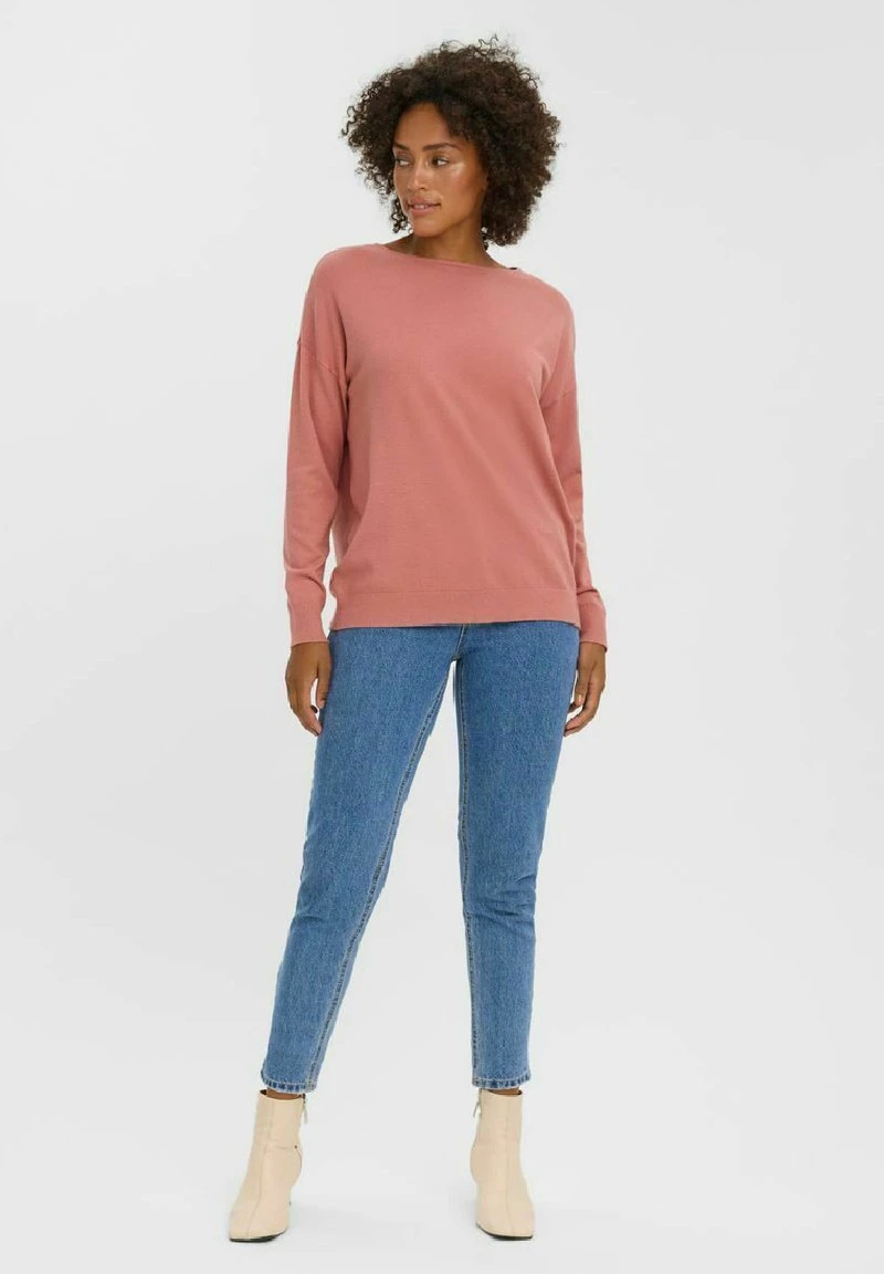 Vero Moda VMKARIS BOATNECK BOXY - Strickpullover - Old Rose 2 Vero Moda VMKARIS BOATNECK BOXY - Strickpullover - Old Rose – Bild 2