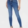 Vero Moda LOW RISE - Jeans Skinny Fit - Medium Blue Denim