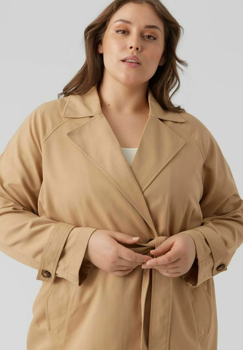 Vero Moda Curve Trenchcoat - Tannin 4 Vero Moda Curve Trenchcoat - Tannin – Bild 4