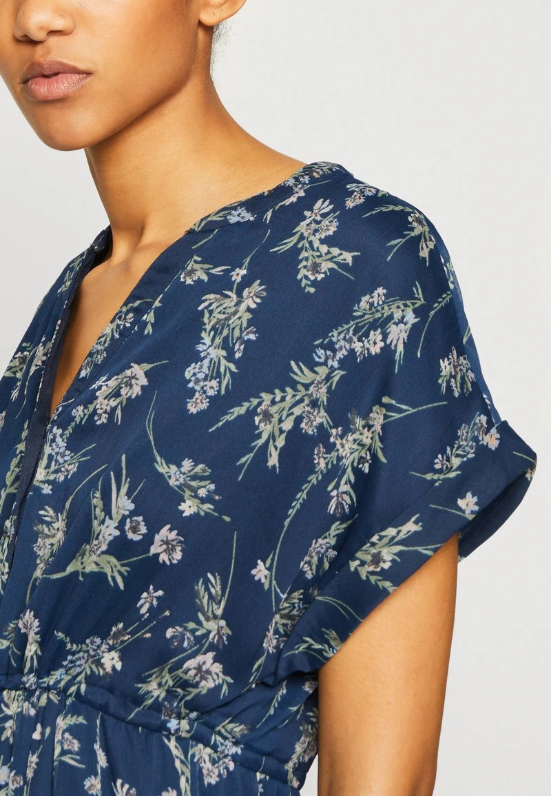 Vero Moda VMSMILLA V NECK CALF DRESS - Blusenkleid - Night Sky/vega 6 Vero Moda VMSMILLA V NECK CALF DRESS - Blusenkleid - Night Sky/vega – Bild 6