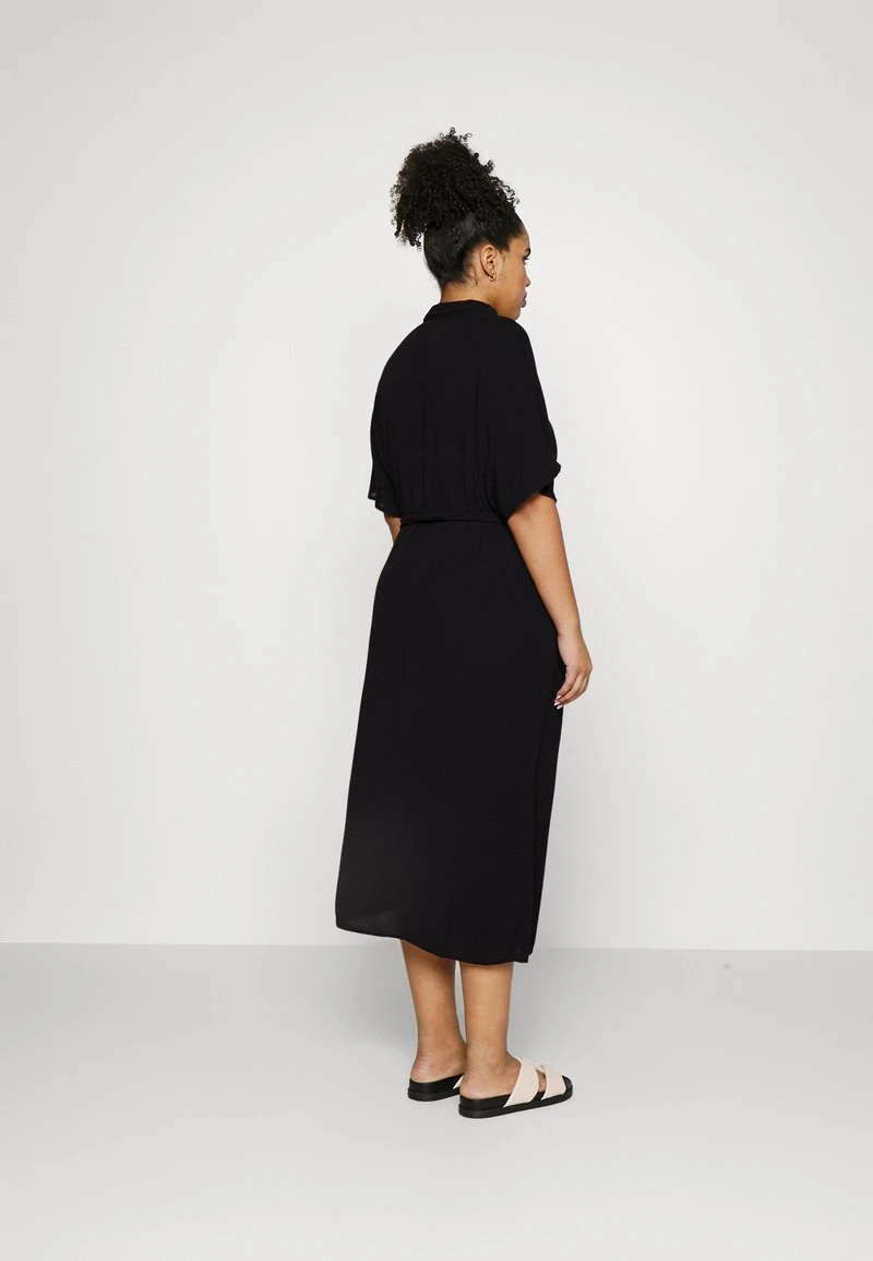 Vero Moda Curve VMMENNY CALF SHIRT DRESS - Freizeitkleid - Black Solid 3 Vero Moda Curve VMMENNY CALF SHIRT DRESS - Freizeitkleid - Black Solid – Bild 3