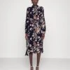 Vero Moda Tall VMANNA CALF SHIRT DRESS - Blusenkleid - Navy Blazer