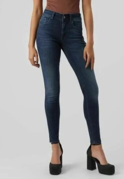 Vero Moda MID RISE - Jeans Skinny Fit - Dark Blue Denim -Vero Moda Verkäufe 18b70af10d7d438792465cc69c798bbc