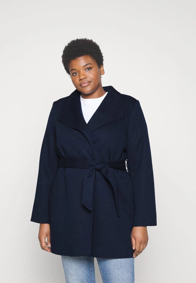 Vero Moda Curve VMVERODONAVIVIAN COAT CURVE - Klassischer Mantel - Navy Blazer 1 Vero Moda Curve VMVERODONAVIVIAN COAT CURVE - Klassischer Mantel - Navy Blazer