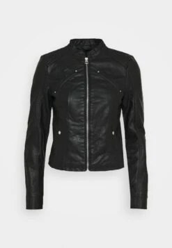 Vero Moda VMFAVODONA COATED - Kunstlederjacke - Black -Vero Moda Verkäufe 19cf2c9ef0ed41799a916806a93bd80c