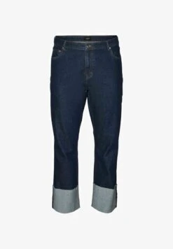 Vero Moda Curve HIGH WAIST - Jeans Straight Leg - Dark Blue Denim -Vero Moda Verkäufe 1a9b6df8a9ab49fa981f4c39429da88f