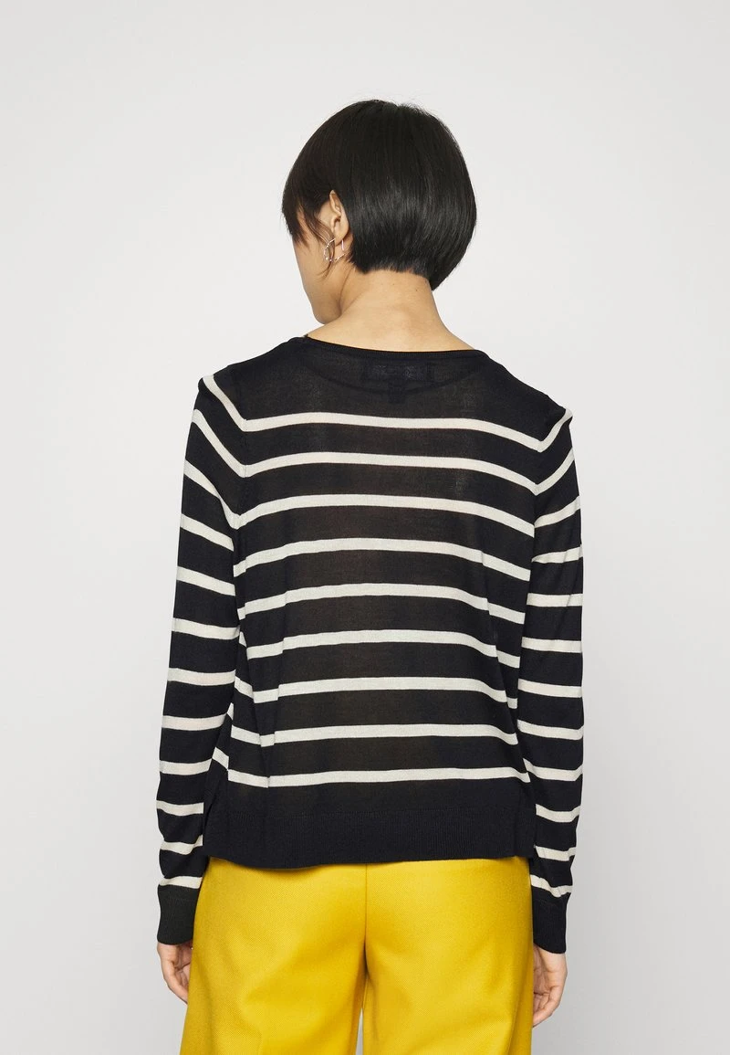 Vero Moda Petite VMNOVA O NECK - Strickpullover - Black/birch 3 Vero Moda Petite VMNOVA O NECK - Strickpullover - Black/birch – Bild 3