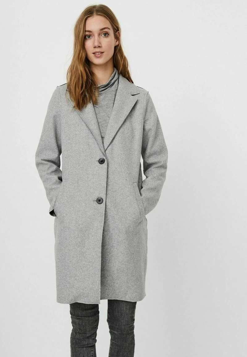 Vero Moda KLASSISCHER ELEGANTE OHNE KAPUZE VMPAULA - Kurzmantel - Grau 1 Vero Moda KLASSISCHER ELEGANTE OHNE KAPUZE VMPAULA - Kurzmantel - Grau