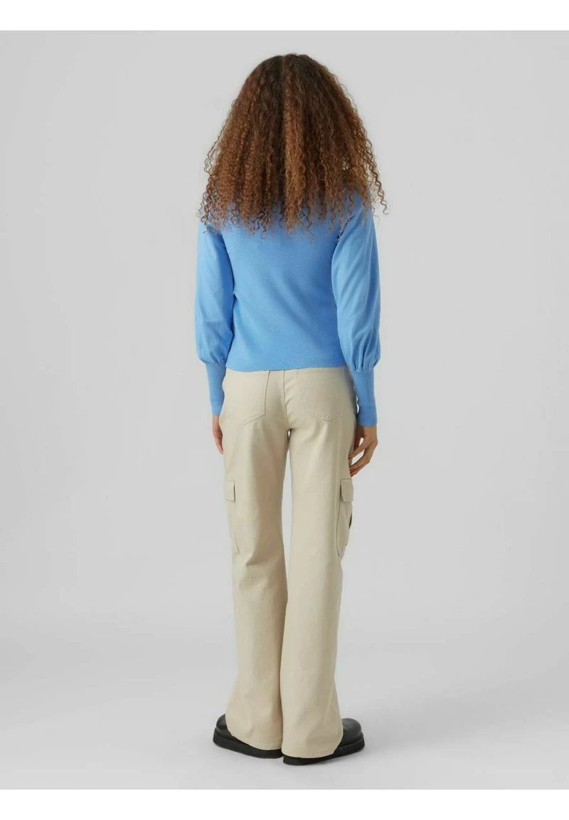 Vero Moda VMHOLLYKARISPUFF O NECK - Strickpullover - Little Boy Blue 3 Vero Moda VMHOLLYKARISPUFF O NECK - Strickpullover - Little Boy Blue – Bild 3