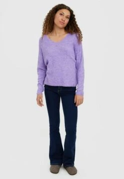 Vero Moda VMCREWLEFILE LS V-NECK - Strickpullover - Viola -Vero Moda Verkäufe 254a6c37297b4875a7a61842810f198e 1