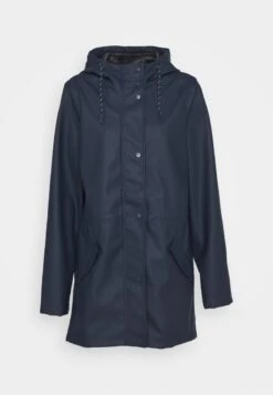 Vero Moda Tall VMMALOU COATED JACKET - Regenjacke / Wasserabweisende Jacke - Navy Blazer