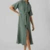 Vero Moda VMNATALI NIA 2/4 CALF WVN - Blusenkleid - Laurel Wreath