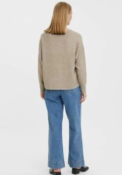 Vero Moda V AUSSCHNITT LANGARM - Strickpullover - Braun -Vero Moda Verkäufe 298695b2567a40c6b966abdad6835c57