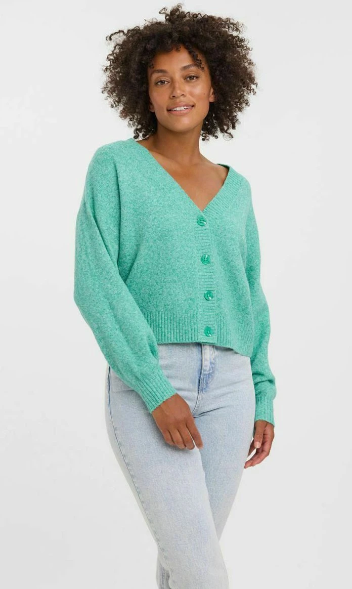 Vero Moda VMDOFFY - Strickjacke - Pepper Green 1 Vero Moda VMDOFFY - Strickjacke - Pepper Green