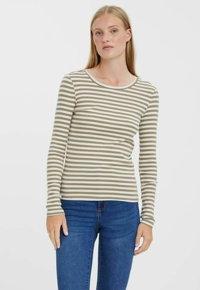 Vero Moda MIT LANGEN ÄRMELN GESTREIFTES - Strickpullover - Snow White 6 Vero Moda MIT LANGEN ÄRMELN GESTREIFTES - Strickpullover - Snow White – Bild 6