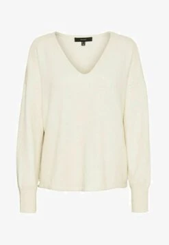 Vero Moda VMDOFFY LS V-NECK STRIPE GA BOO - Strickpullover - Birch -Vero Moda Verkäufe 36cdfc482d104e4ca28c1527f59bca02