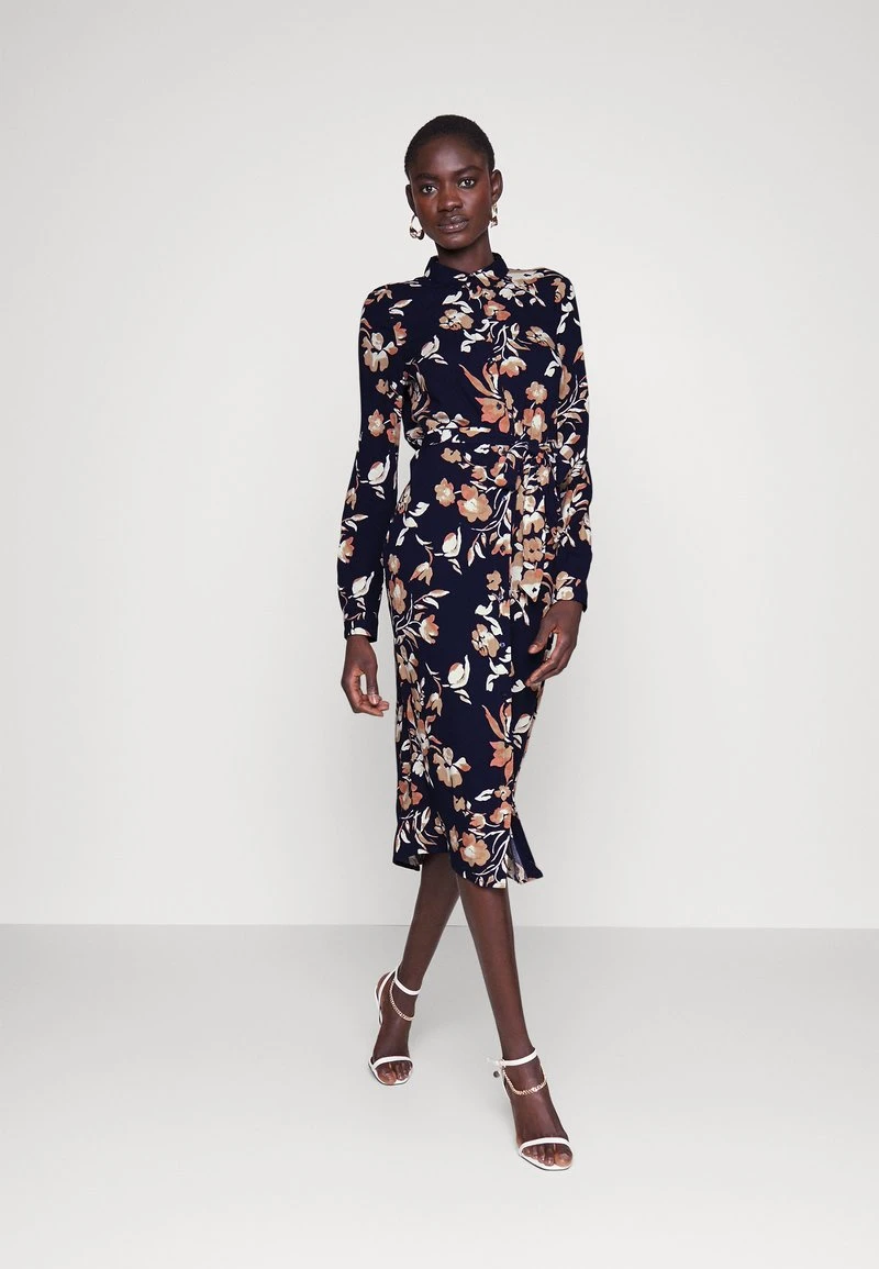 Vero Moda Tall VMANNA CALF SHIRT DRESS - Blusenkleid - Navy Blazer 3 Vero Moda Tall VMANNA CALF SHIRT DRESS - Blusenkleid - Navy Blazer – Bild 3