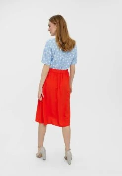 Vero Moda VMJESMILO CALF SKIRT - A-Linien-Rock - Spicy Orange -Vero Moda Verkäufe 4051776085584a06ba6543be905475b9