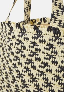 Vero Moda STRAW BAG - Shopping Bag - Irish Cream/black -Vero Moda Verkäufe 426629a097c2472081516efd0385e8b7