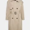 Vero Moda Petite VMRAMONNA LONG - Trenchcoat - Silver Mink