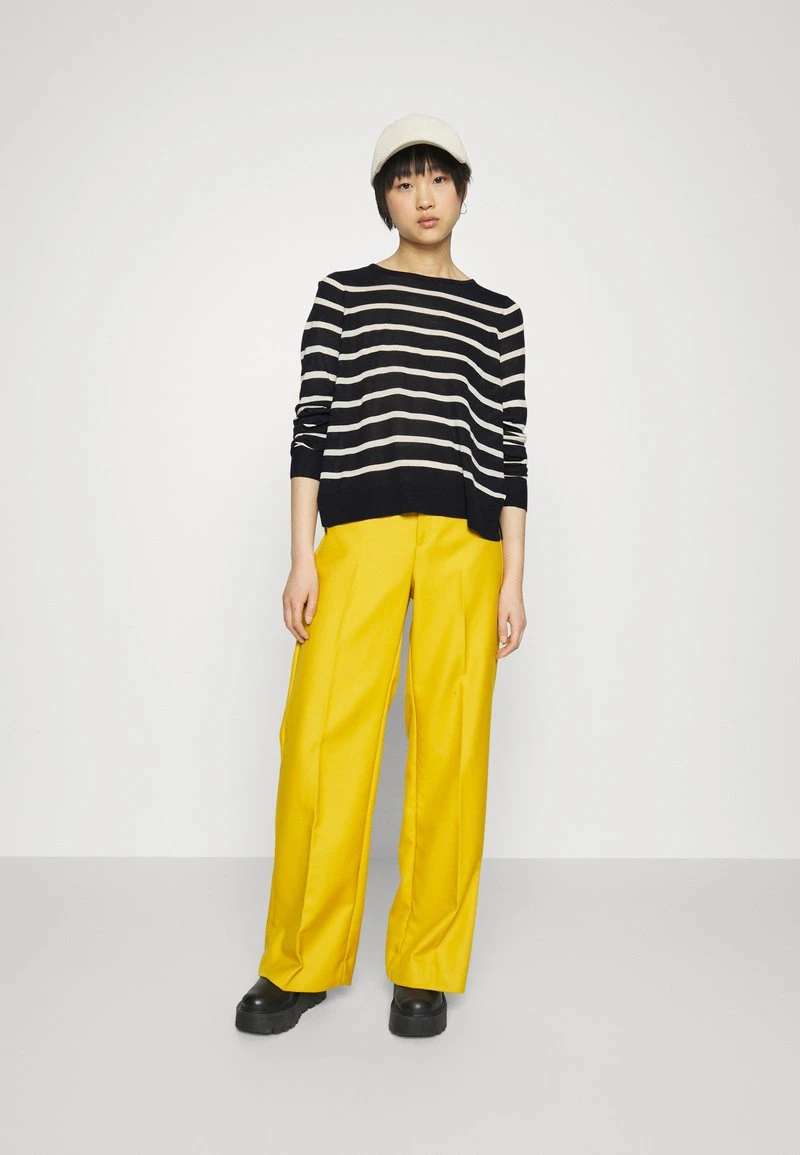 Vero Moda Petite VMNOVA O NECK - Strickpullover - Black/birch 2 Vero Moda Petite VMNOVA O NECK - Strickpullover - Black/birch – Bild 2