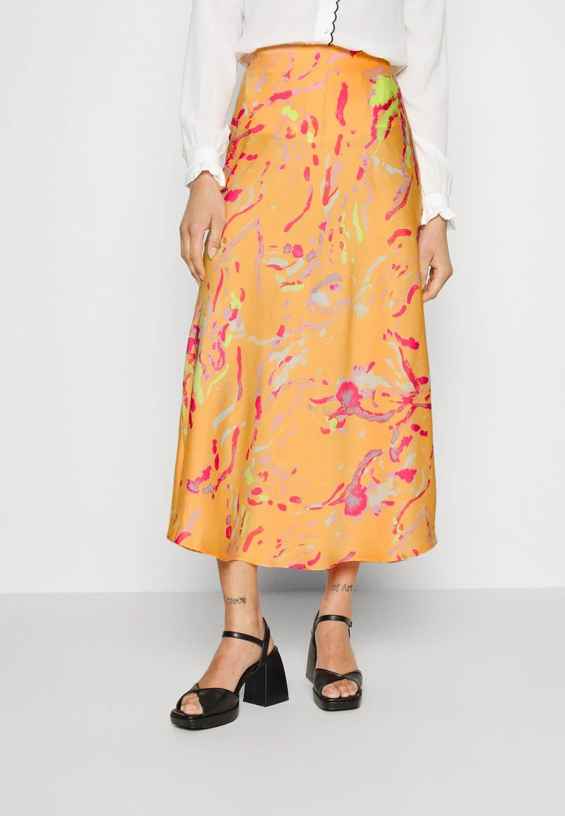 Vero Moda Tall OLI SKIRT - A-Linien-Rock - Mock Orange/heart 1 Vero Moda Tall OLI SKIRT - A-Linien-Rock - Mock Orange/heart