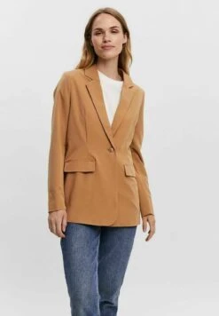 Vero Moda LANGÄRMELIG - Kurzmantel - Tobacco Brown