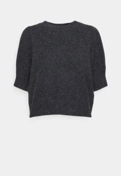 Vero Moda Petite VMDOFFY O NECK - T-Shirt Basic - Black Melange 9 Vero Moda Petite VMDOFFY O NECK - T-Shirt Basic - Black Melange -Vero Moda Verkäufe 4710301c7d214a96bd40d72b3600e69e