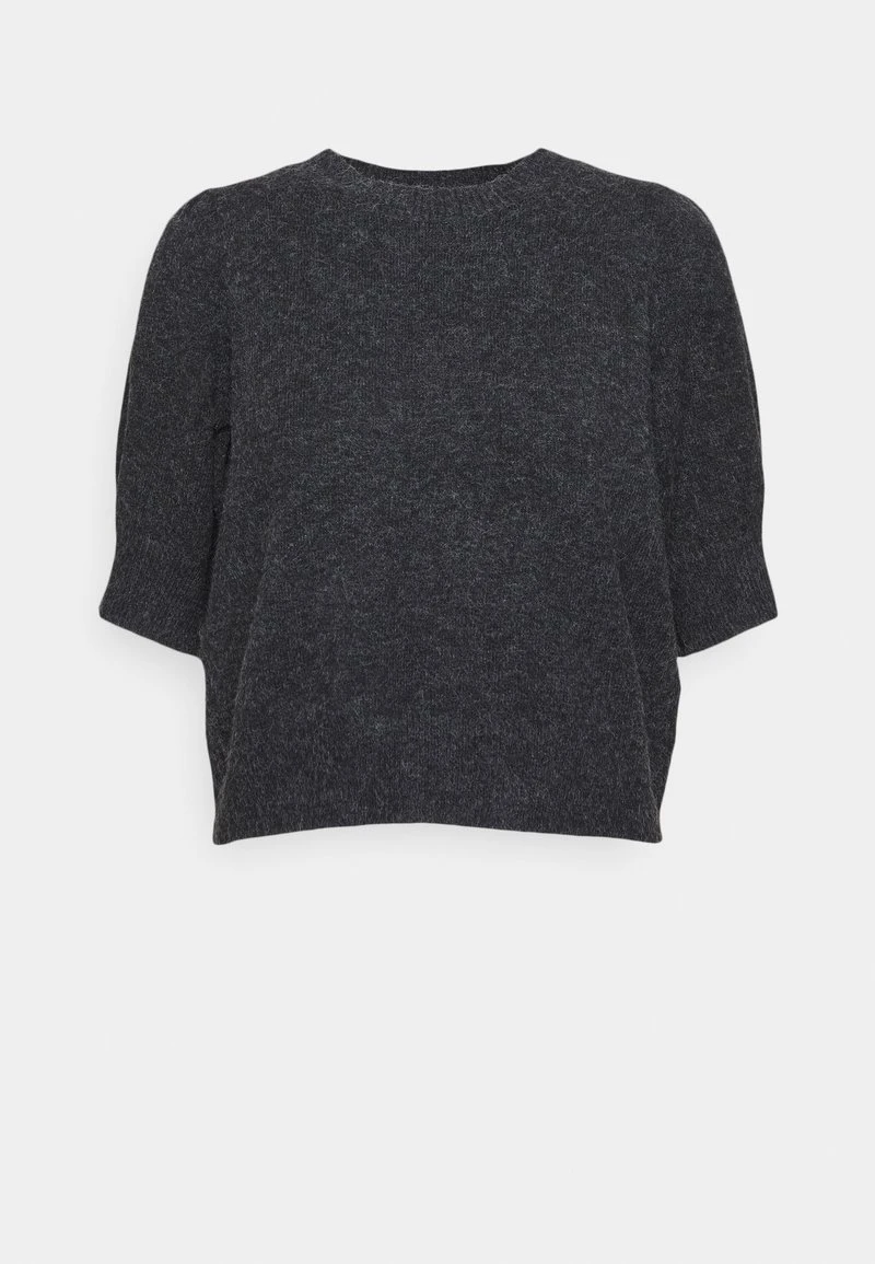 Vero Moda Petite VMDOFFY O NECK - T-Shirt Basic - Black Melange 4 Vero Moda Petite VMDOFFY O NECK - T-Shirt Basic - Black Melange – Bild 4