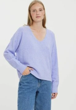 Vero Moda V AUSSCHNITT LANGARM - Strickpullover - Lavendel