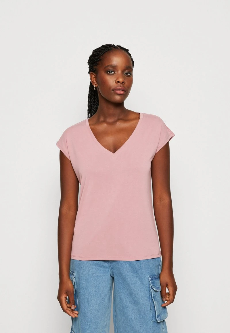 Vero Moda V-NECK - T-Shirt Basic - Nostalgia Rose 1 Vero Moda V-NECK - T-Shirt Basic - Nostalgia Rose