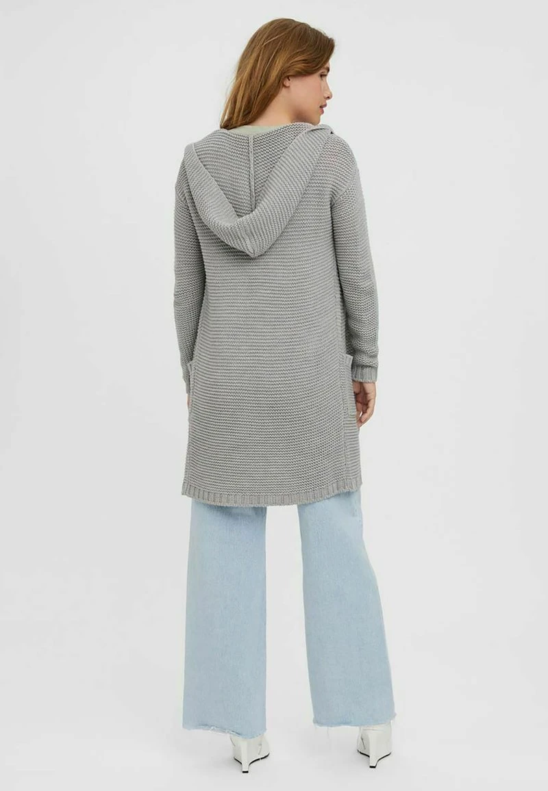 Vero Moda LONGLINE - Strickjacke - Light Grey Melange 3 Vero Moda LONGLINE - Strickjacke - Light Grey Melange – Bild 3
