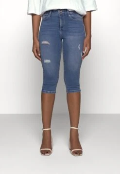 Vero Moda Petite SOPHIA KNICKERS MIX - Jeans Shorts - Medium Blue Denim