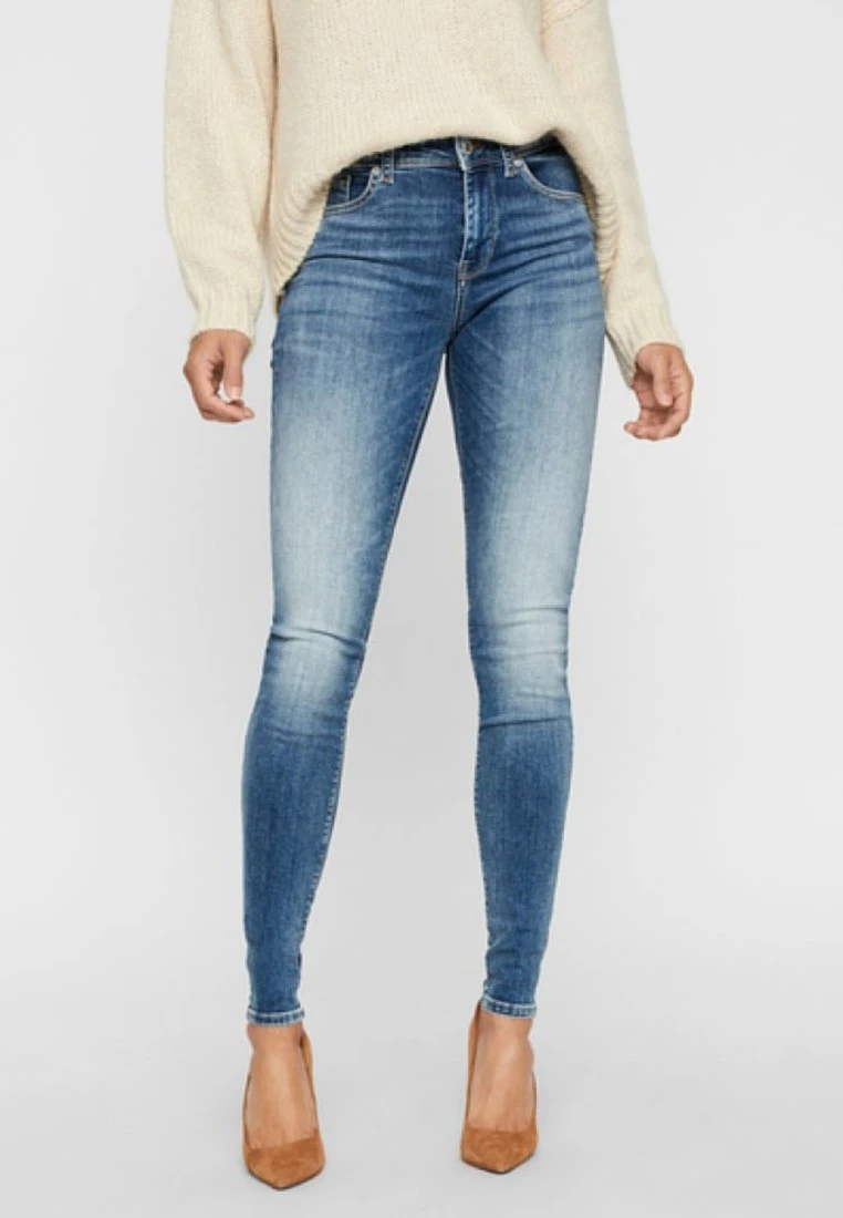 Vero Moda VMLUX NORMAL WAIST - Jeans Skinny Fit - Blue Denim 1 Vero Moda VMLUX NORMAL WAIST - Jeans Skinny Fit - Blue Denim