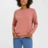 Vero Moda VMKARIS BOATNECK BOXY - Strickpullover - Old Rose