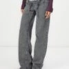 VMMTESSA WIDE BELT - Relaxed Fit Jeans - Medium Grey Denim