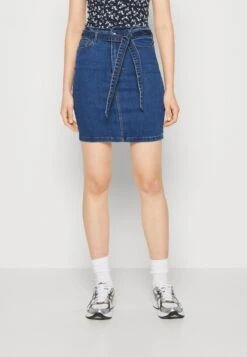 Vero Moda VMCAMILLA SHORT PAPERBAG SKIRT - Minirock - Medium Blue Denim