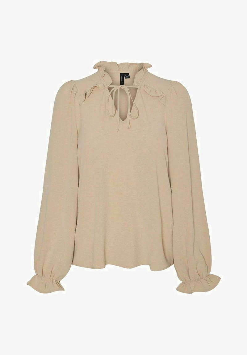 Vero Moda MIT LANGEN ÄRMELN - Bluse - Beige 5 Vero Moda MIT LANGEN ÄRMELN - Bluse - Beige – Bild 5