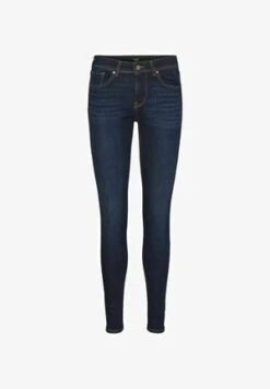 Vero Moda MID RISE - Jeans Skinny Fit - Dark Blue Denim -Vero Moda Verkäufe 5b900955617a46c4a6db9cf2ad9fd8f2