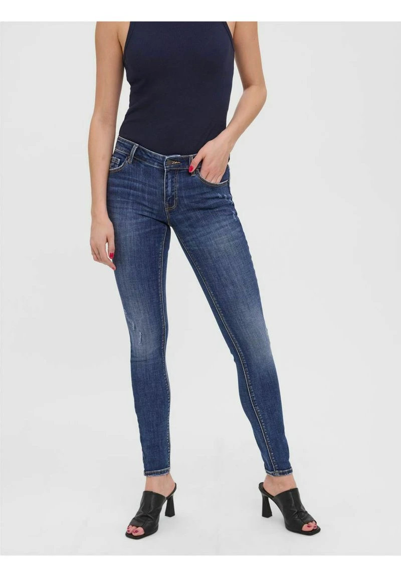 Vero Moda VMLYDIA - Jeans Skinny Fit - Dark Blue Denim 1 Vero Moda VMLYDIA - Jeans Skinny Fit - Dark Blue Denim
