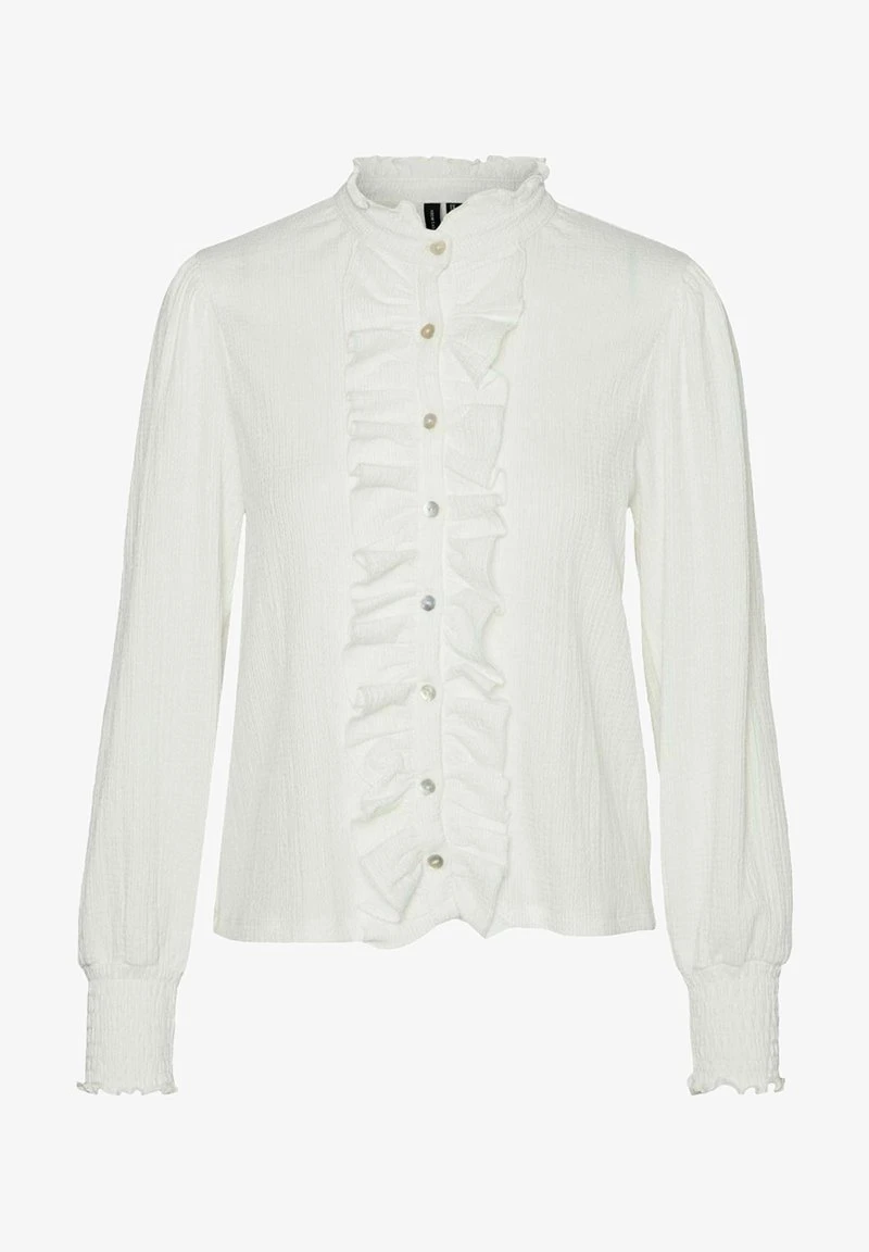 Vero Moda GERÜSCHTES - Hemdbluse - Snow White 1 Vero Moda GERÜSCHTES - Hemdbluse - Snow White